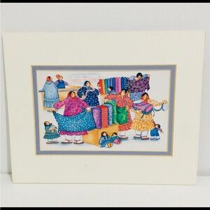 Barbara Lavallee “Kuspuks by the Yard” Colorful Folk Art Print of Women